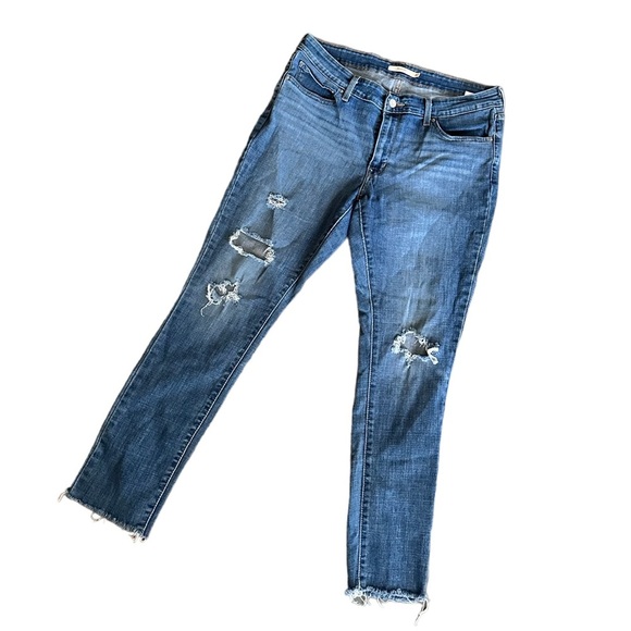 {Levi Strauss} 711 Distressed Skinny Jeans - Picture 2 of 5